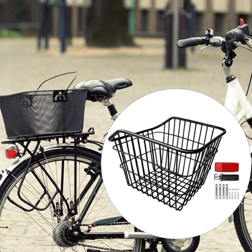Panier arrière de vélo en acier au carbone rigide, accessoire de cyclisme durable