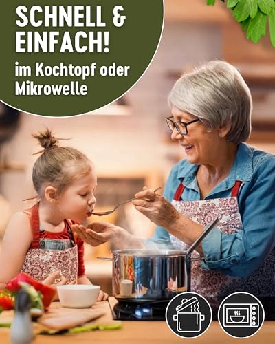 DREISTERN Würzfleisch 400g I Mit Hähnchen- & Schweinefleisch I Herzhaftes Fertiggericht in recyclebarer Konservendose I Lange Haltbarkeit dank natürlicher Konservierung I Hausmacher Qualität