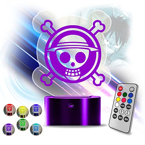 Luz nocturna 2 en 1 de una pieza, una pieza Luffy - Lámpara LED
