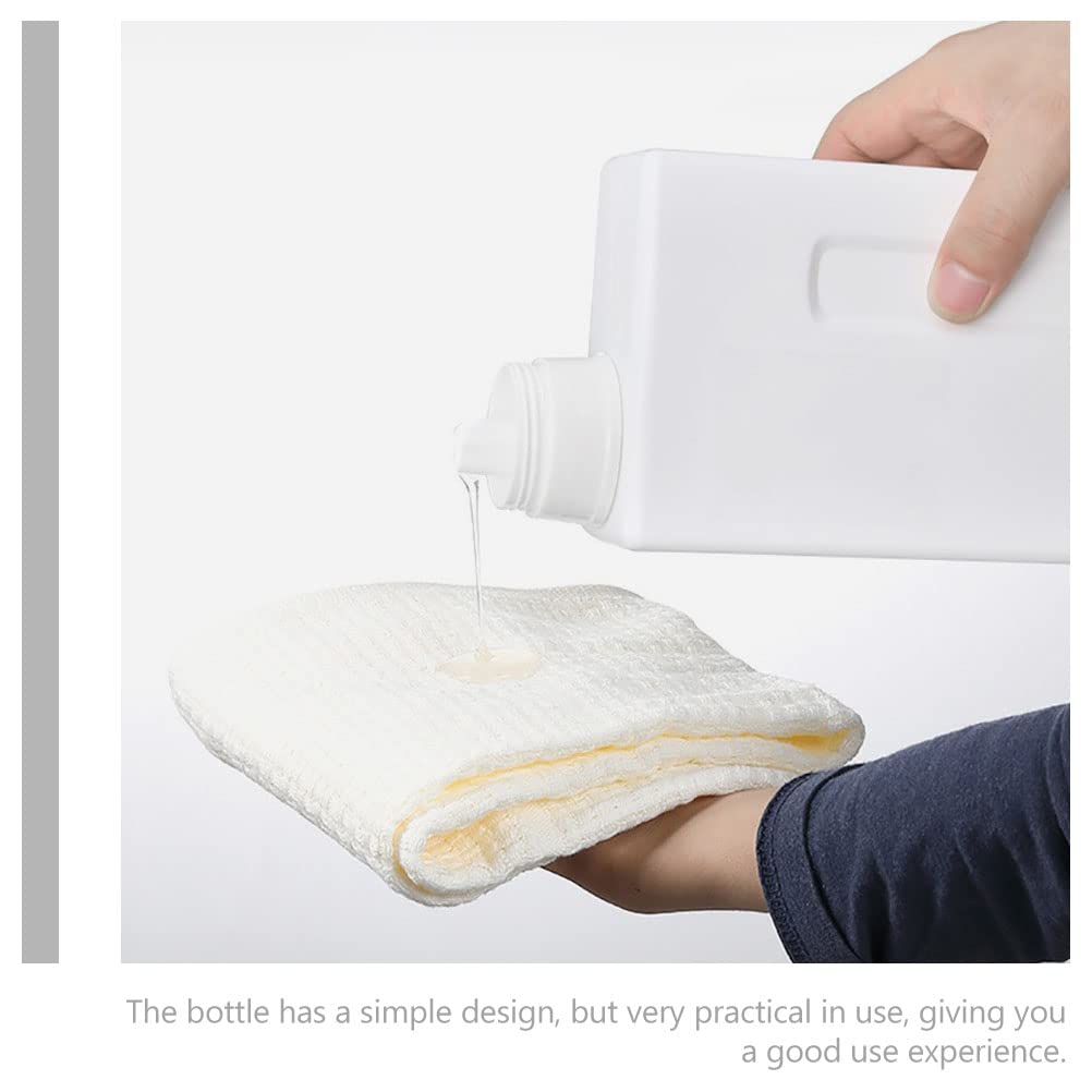 Zerodeko 2 dispenser per detersivo per bucato, 1 l, 935.5 g, bottiglie vuote a tenuta stagna per lozione, contenitore supplementare per bottiglie liquide da viaggio (bianco)