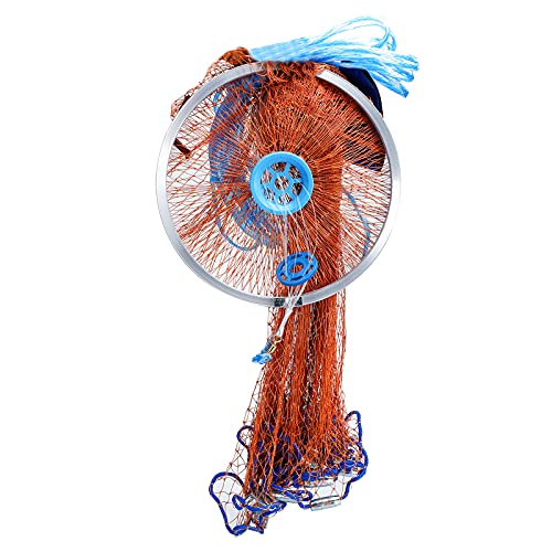 Amarine Made 7.8Ft Fishing Cast Net 0.8Inch Mesh Size For Bait Trap Fish Freshwater Saltwater Fishing Net With Storage Bag (Brown) #TOP3