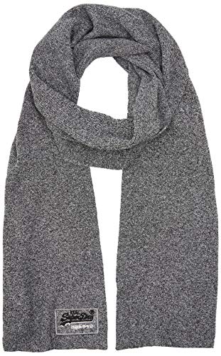Superdry Orange Label Scarf Bufanda, Gris (Basalt Grey Grit Q6s), OS para Hombre