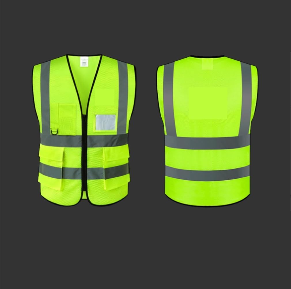 Chaleco de Alta Visibilidad Chaleco Reflectante Chaleco Reflectante De Seguridad For Sitio De Construcción De Tráfico, Ropa De Seguridad, Chaleco De Ciclismo Chaleco de Trabajo Chaleco de Seguridad(Bl