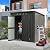 Domi Outdoor Storage Shed 6' x 4.5’, Metal Garden Shed with Galvanized Steel Frame for Bike, Tools, Lawn Mowers, Pool Toys, Outdoor Storage Cabinet with Lockable Door for Garden Lawn Patio (Dark Grey)