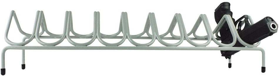 Vr9 Safe Handgun Rack, 20.75"X5.25"x5.5", Gray, Holds 9 Guns