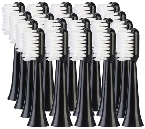 newgen medicals Zubehör zu Toothbrushs: 20er-Set Aufsteckbürsten für Akku-Schallzahnbürste SZB-300, mittelhart (Reisezahnbürste, Zahnbürste)