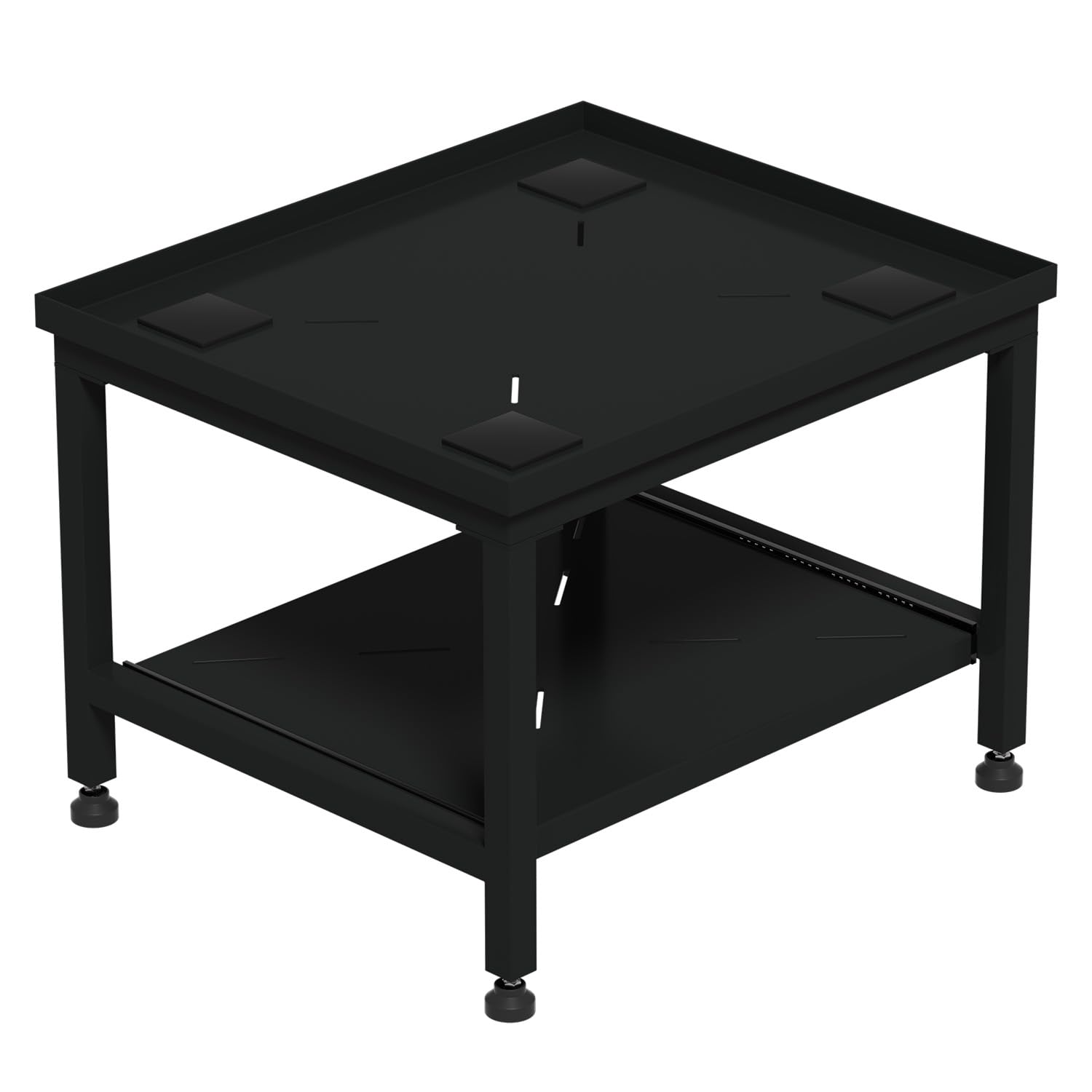 Herrselsam Soporte para lavadora con cajón, 45,5 cm de altura, capacidad de carga de 200 kg, soporte con patas ajustables y almohadillas antivibraciones, pedestal para secadora, frigorífico, lavadora