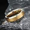 King Will GLORY 6mm Matte Finish Tungsten Carbide Ring 24K Gold Plated Comfort Fit Wedding Band(12) #2