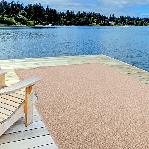 THE RUGS Nature Collection Outdoor Rug, Indoor/Outdoor Tona Border Area Rug for Patio Deck, Garden, Kitchen - Image 2
