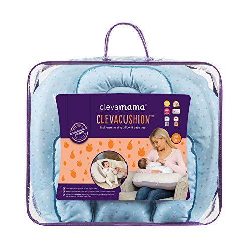 Clevamama ClevaFoam voedingskussen en babynest - blauw