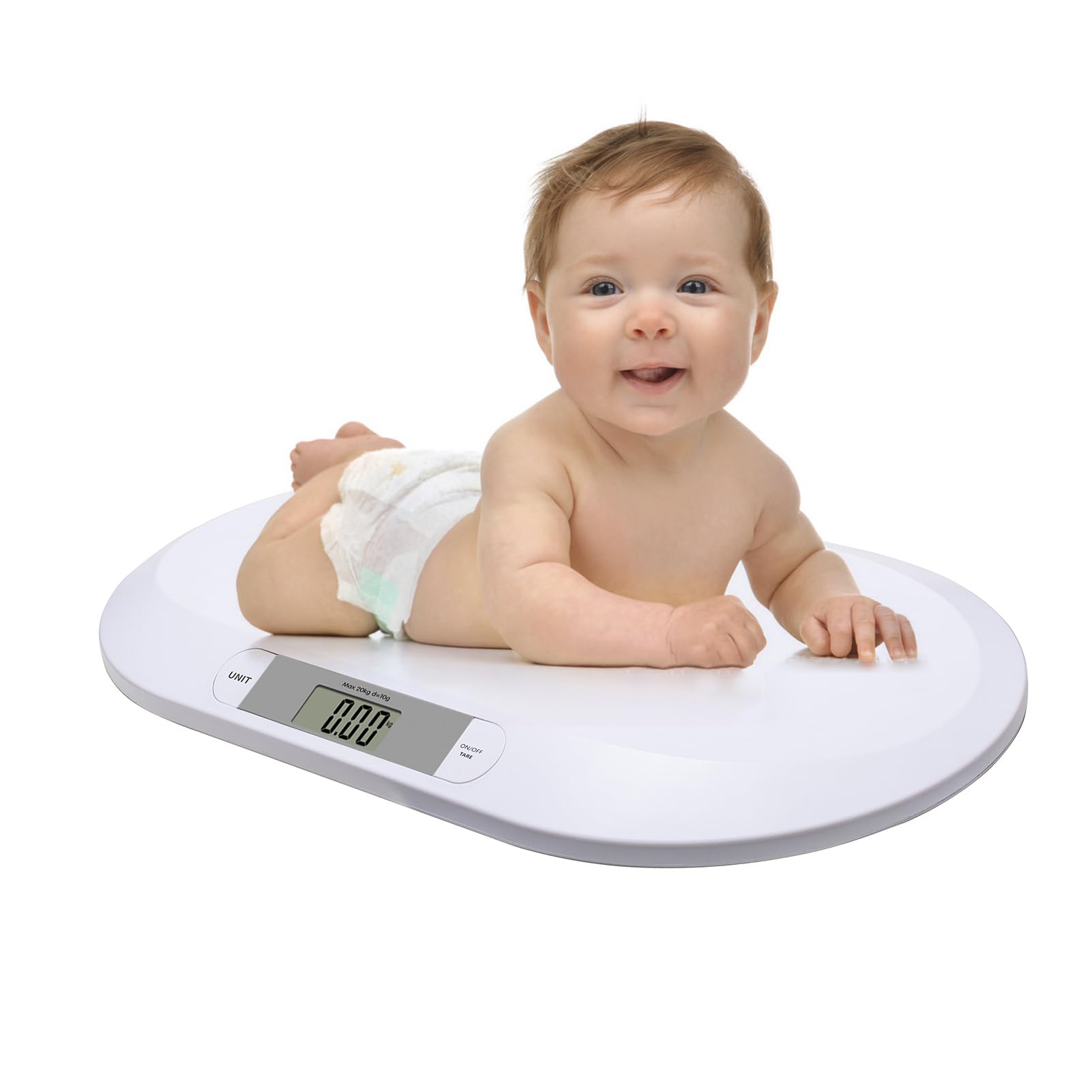 Naroote Kleinkindwaage, Leichtes, Kompaktes Design, Leicht Ablesbares LCD-Display, Digitale Waage für Baby-KG/LB-Einheiten, Geeignet für Kleinkinder