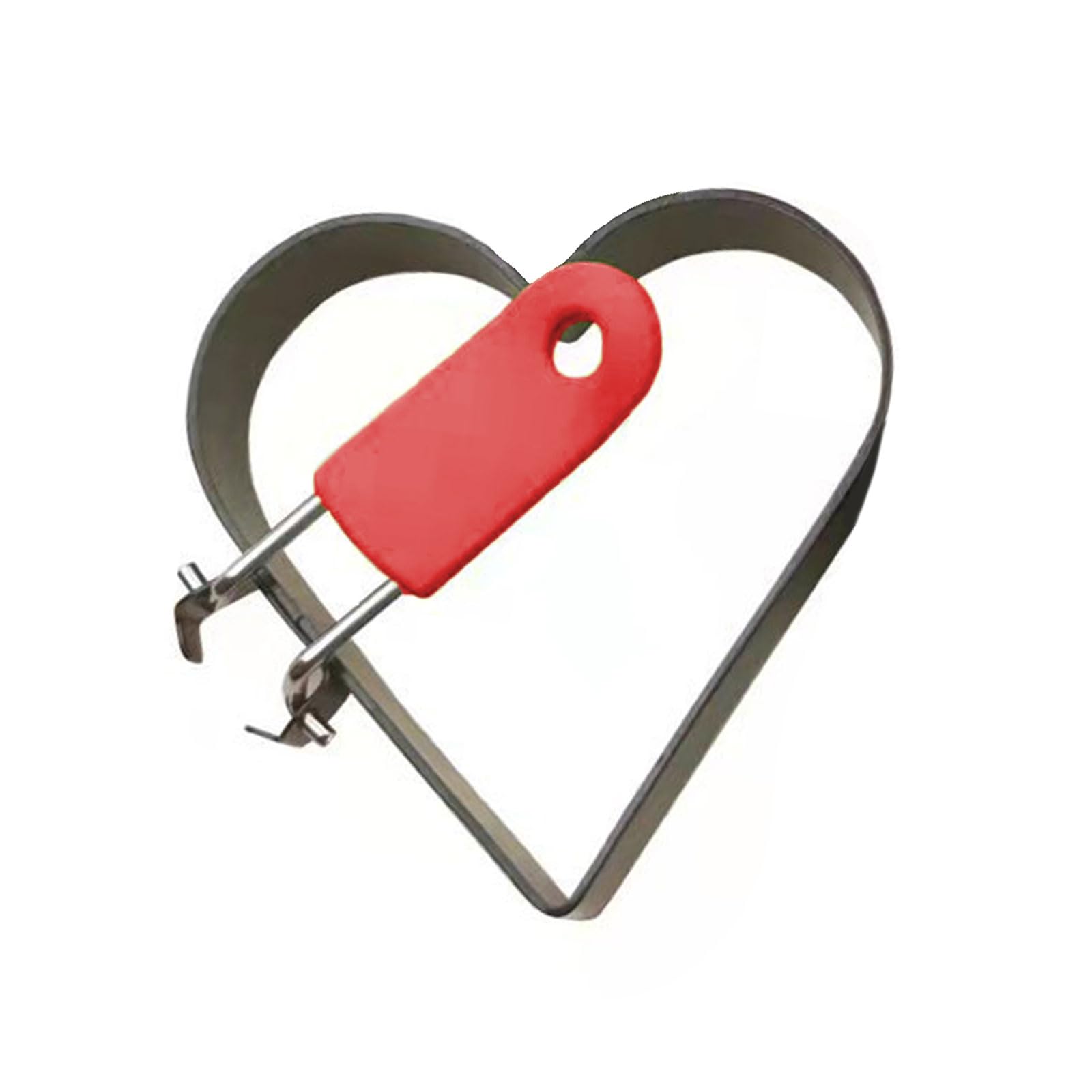 Uqezagpa Efficient Nonstick Heart Eggs Rings Molds with Silicones Handle Ideal for English Muffins and Breakfast Burgers Omelets Rings