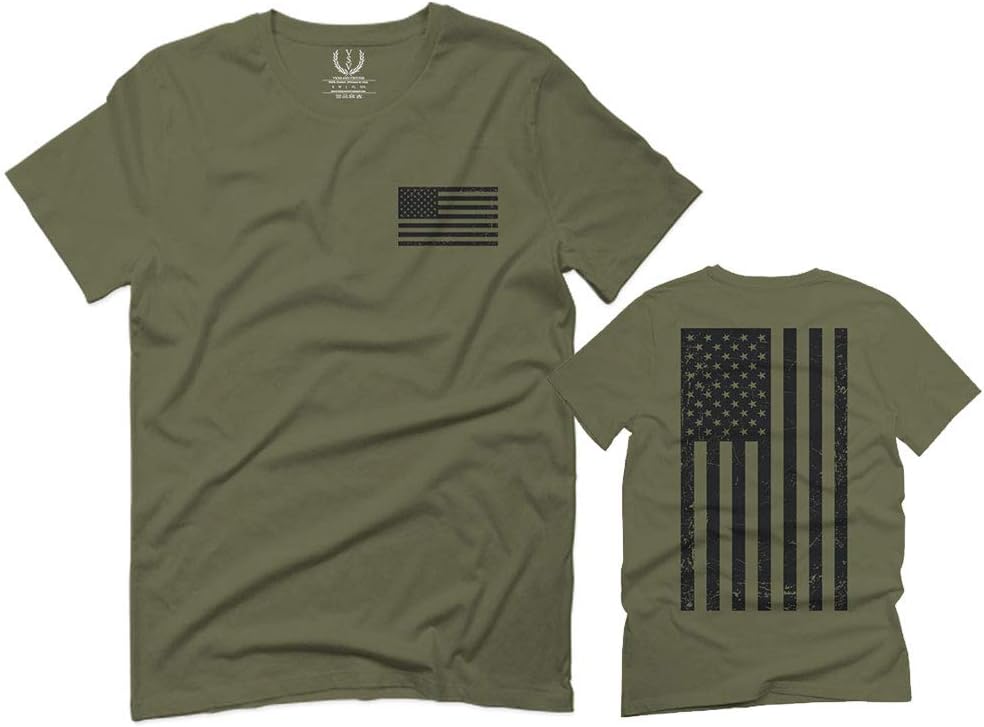 0021. Vintage American Flag United States of America Military us USA Patriotic Style for Men T Shirt
