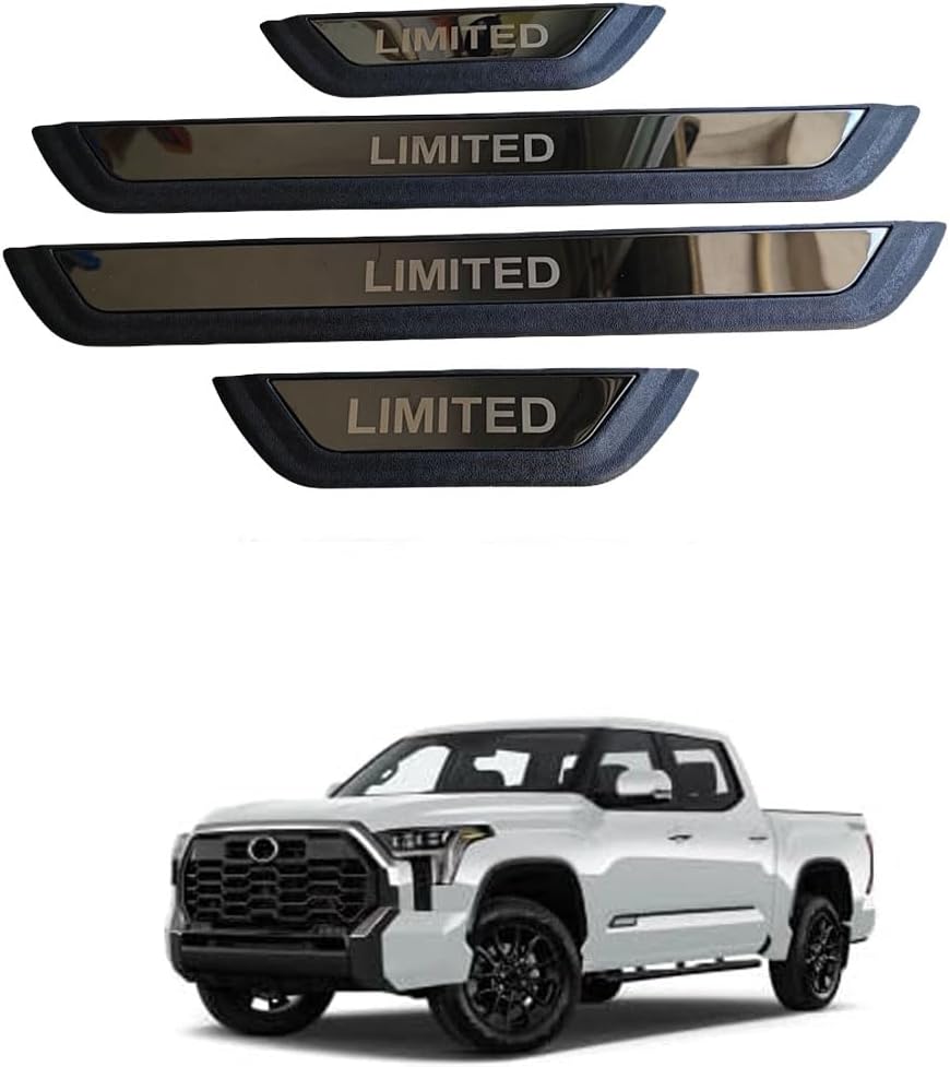 Door Sill Trim Plates Protector for Toyota Motor, ABS Stainless Steel Style Accessories Cover Guard Panel Kit (for 4Runner)