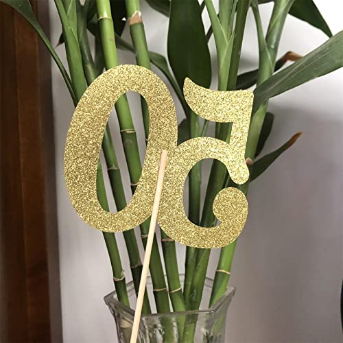 10-Pack Double Sided Glitter 50Th Birthday Centerpiece Anniversary Centerpiece Sticks, Number 50 Table Topper Cake Topper For 50Th Birthday Anniversary Table Party Decorations (Double Sided Gold) #TOP5