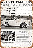 None Brand Aston Martin DB MK II Blechschild Retro Metall Wanddekor Tin Zeichen Vintage Plaque Wandaufkleber Geschenk Yard Bar Pub Cafe Home Decor