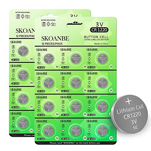 Skoanbe 24Packs 3V Cr1220 Lithium Button Coin Cell Cr1220 Battery #TOP11