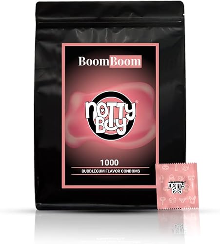 NottyBoy BoomBoom - Preservativos extra finos con sabor a chicle - 1000 unidades