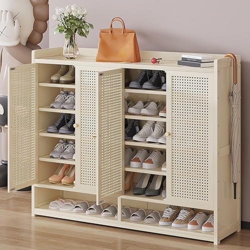 Étagère à chaussures d'entrée meuble de rangement grand comptoir modulable 18 49 paires