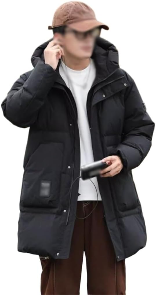 Fake Two Hooded Down Jacket For Men Long Winter Can Be Dismantled And Thick Outdoor Warm Coat
