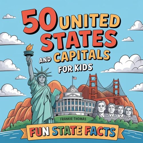 50 United States and Capitals for Kids Audiolibro Por Frankie Thomas arte de portada