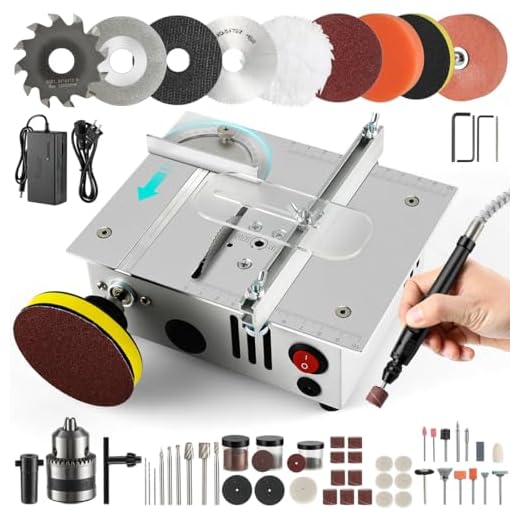 Mini table Saw,mini Table Saws for Crafts, Mini Multi Functional Table Saw, Dual-motor control for cutting, grinding,engraving and drilling.Speed & Angle Adjustable,for Wood/PCB/Acrylic/Plastic