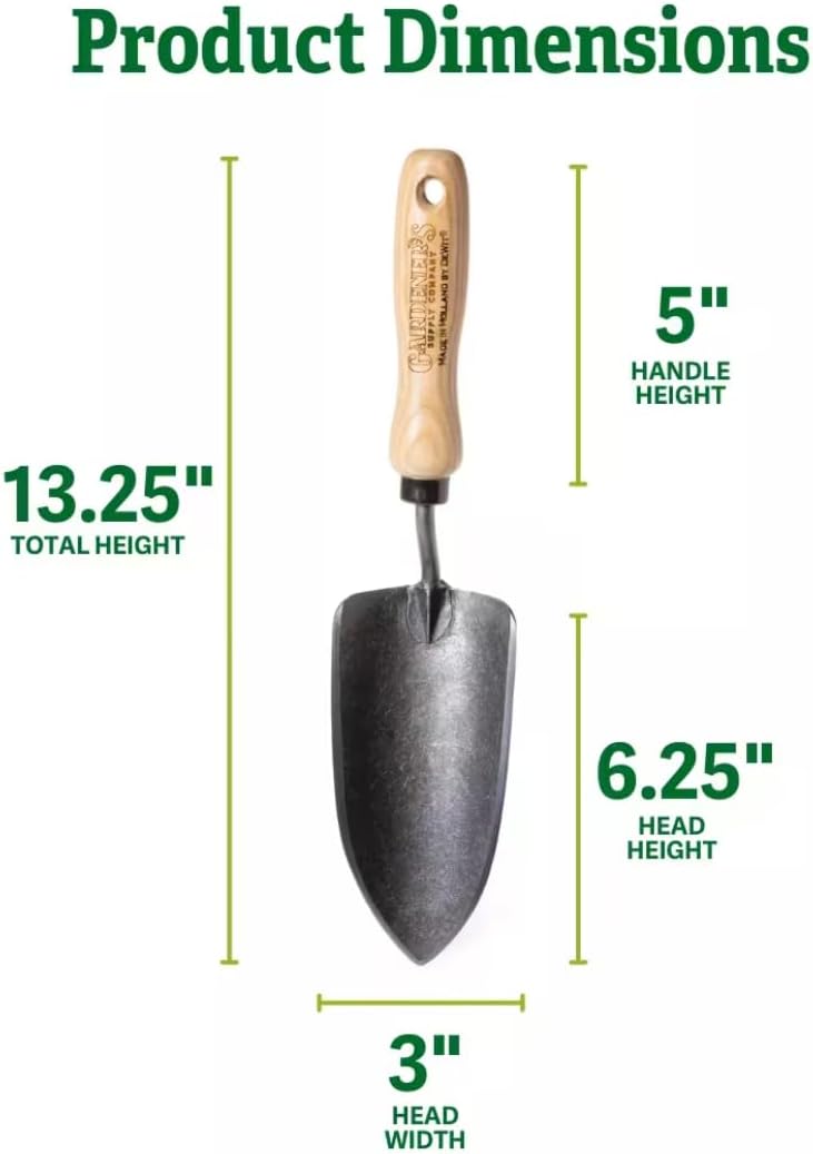 Gardener's Supply Company Premium Hand Forged Trowel | Heavy Duty Quality Gardening Shovel |