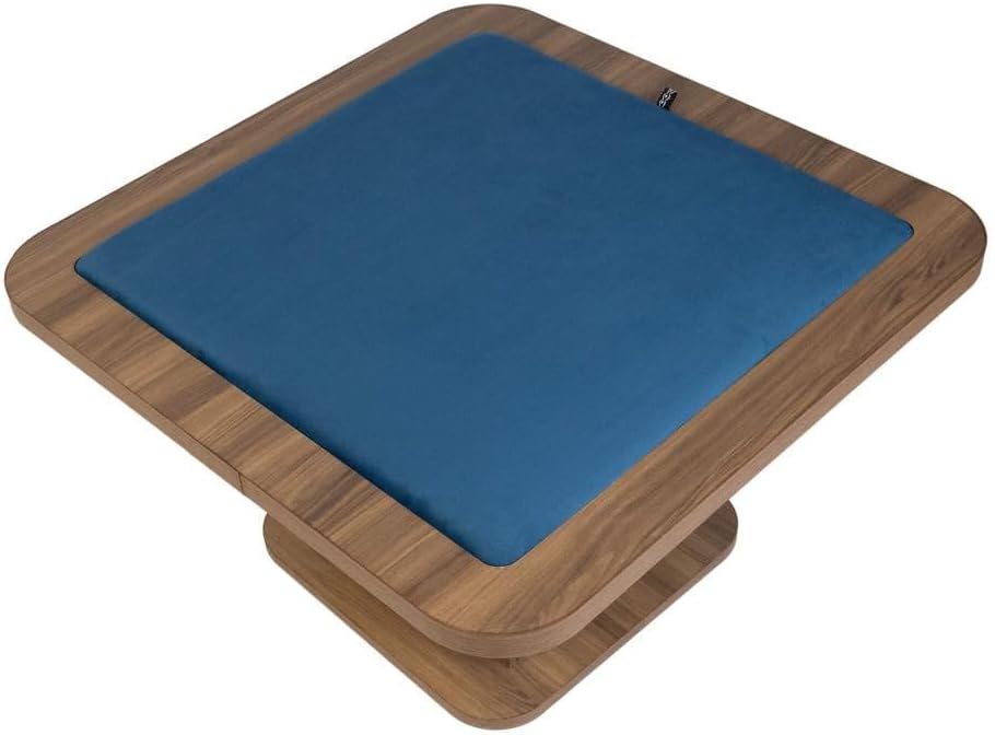 طاولة 2*1 بلوت و كيرم أرضية - 4P - مصنوعة من خشب MDF - 85×85×33 سم - مثالية لجلسات البلوت والتجمعات العائلية (اللون: أزرق) - الصورة 3