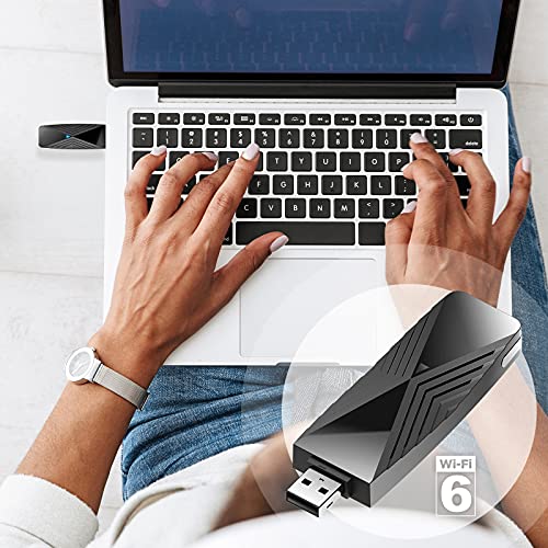 Image of D-Link AX1800 Wi-Fi 6 USB 3.0 Adapter, WiFi Adapter for PC or Laptop, Update Your WiFi to Next Gen 802.11ax, Includes USB 3.0 dongle, WPA3 Encryption, Windows 10 /11 (DWA-X1850), Black