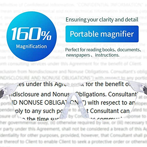 160% Magnifying Glass for Close Work Hobby Craft Reading Jewelry Sewing Repair for Readers Women Men Elderly OS8601 - Image 4