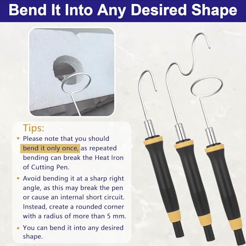 Hot Wire Foam Cutter Kit, 3-in-1 Electric Styrofoam Cutter with 3Pcs Hot Cutting Pen(4", 6", 8"), Foam Board Cutter with 9-36W Voltage Controller, for Cutting, Detail Handling, DIY Crafts - Image 7