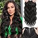 OOPPOO Hair Toppers for Women, 20 Inch Hand Tied Breathable Toppers Hair pieces for Women with Thinning Crown Curtain Bangs Mix Human Hair Clip in Curly Lightweight Wiglets(Dark Brown)