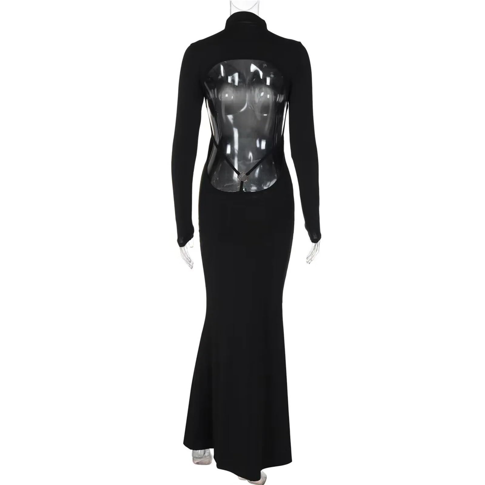 Vestito Aderente Elasticizzato con Scollo a V e Schiena Scoperta, Tinta Unita, for Accessori fotografici Premaman