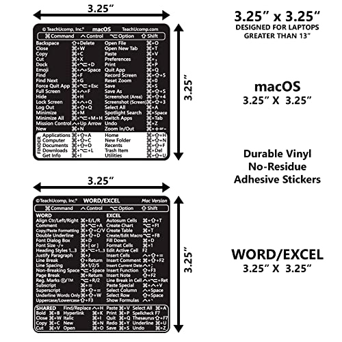 Sticker con accesos directos para teclado Mac y Windows miniatura 2