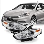 AKKON - Fits 2013-2016 Dodge Dart [Halogen Type] Projector Chrome Headlights Pair Driver Left+Passenger Right w/Chrome Bezel