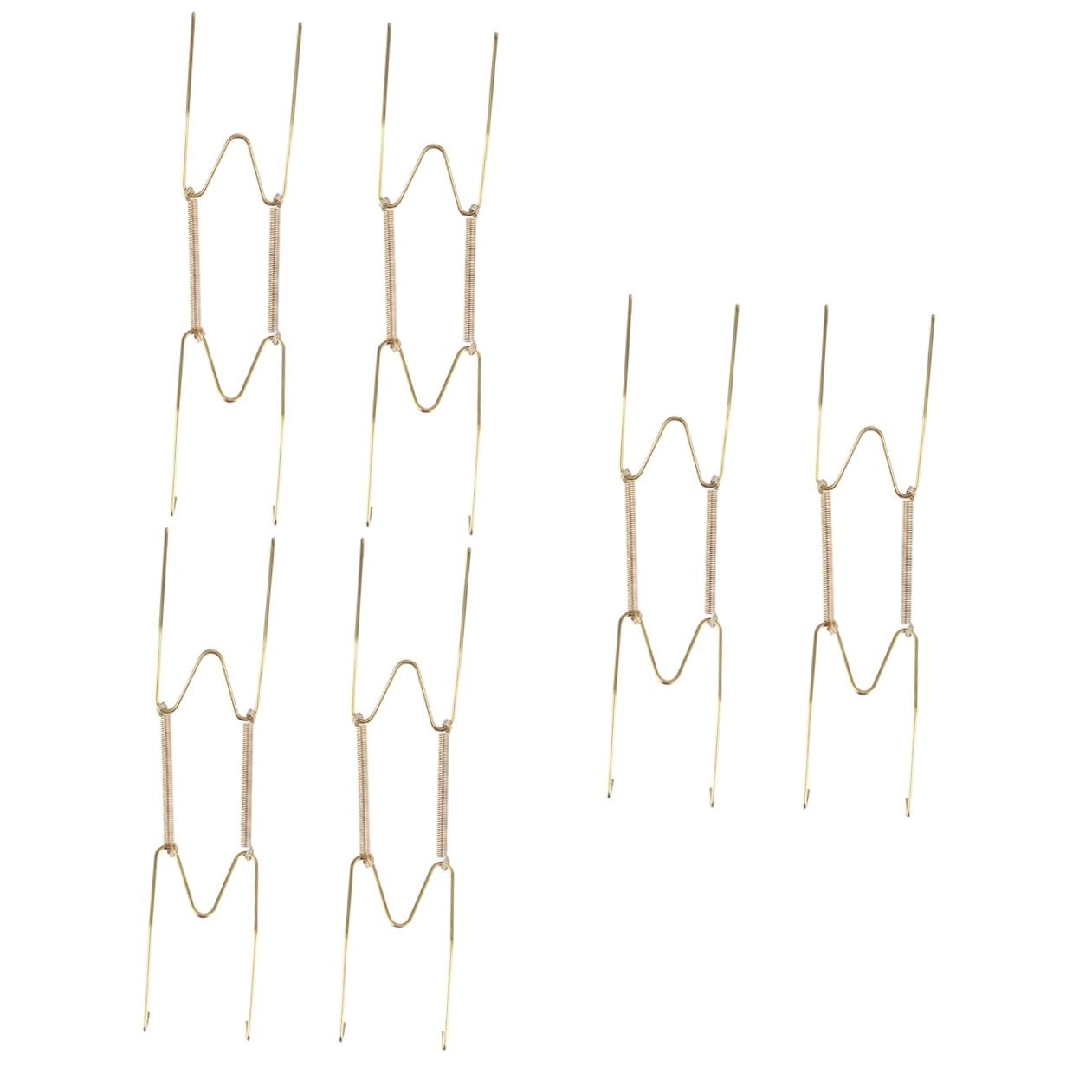 Housoutil 3er-set Wandaufhänger Für Teller Metall-federhalter Für Dekorative Teller Unsichtbarer Haken Wandtelleraufhänger Für Heimdekoration Gold-finish 8 Stück * 3