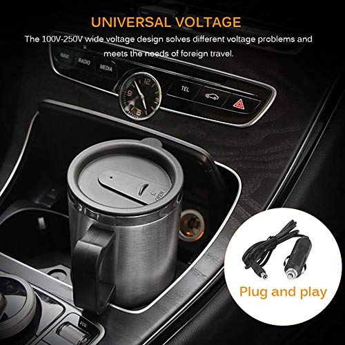 Tetera Eléctrica Portátil 500ml 12V Acero Inoxidable miniatura 2