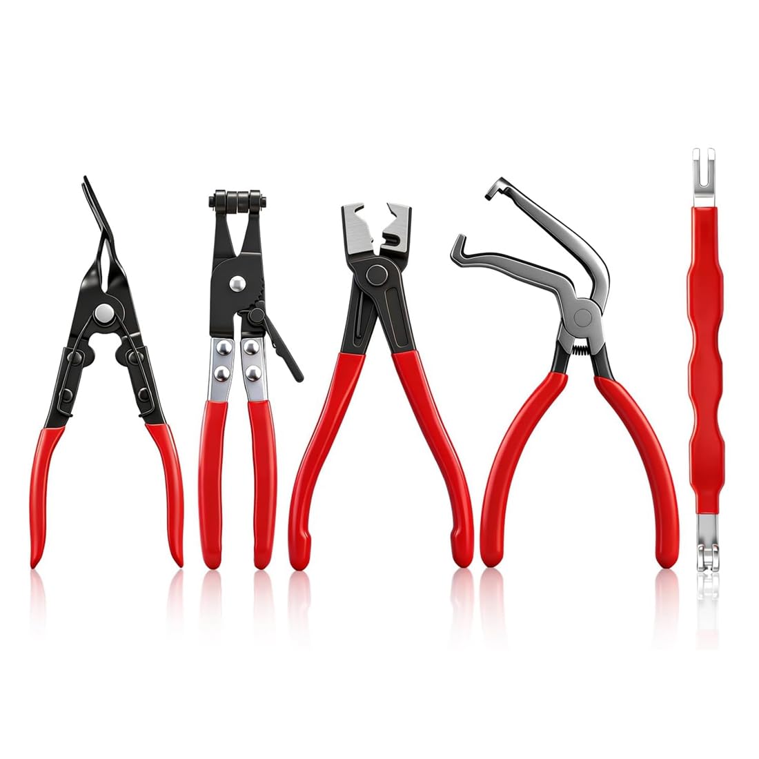 Aundhegrtt As Shown Electrical Disconnect Pliers Electrical Connector Removal Tool 5Pc Line Tool Set Hose Clamp Safe Electrical Connector Removal