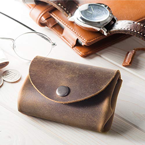 Ringsun Leather Coin Purse, Men/Women Vintage Change Purse, Wallet Pouch Change Holder & Card Organizer Money Holder For Cash #TOP5