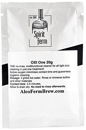 Oxi One 20 g – Detergente, desinfección y limpieza de superficies, oxígeno activo, cerveza, vino, producto de limpieza, no enjuague
