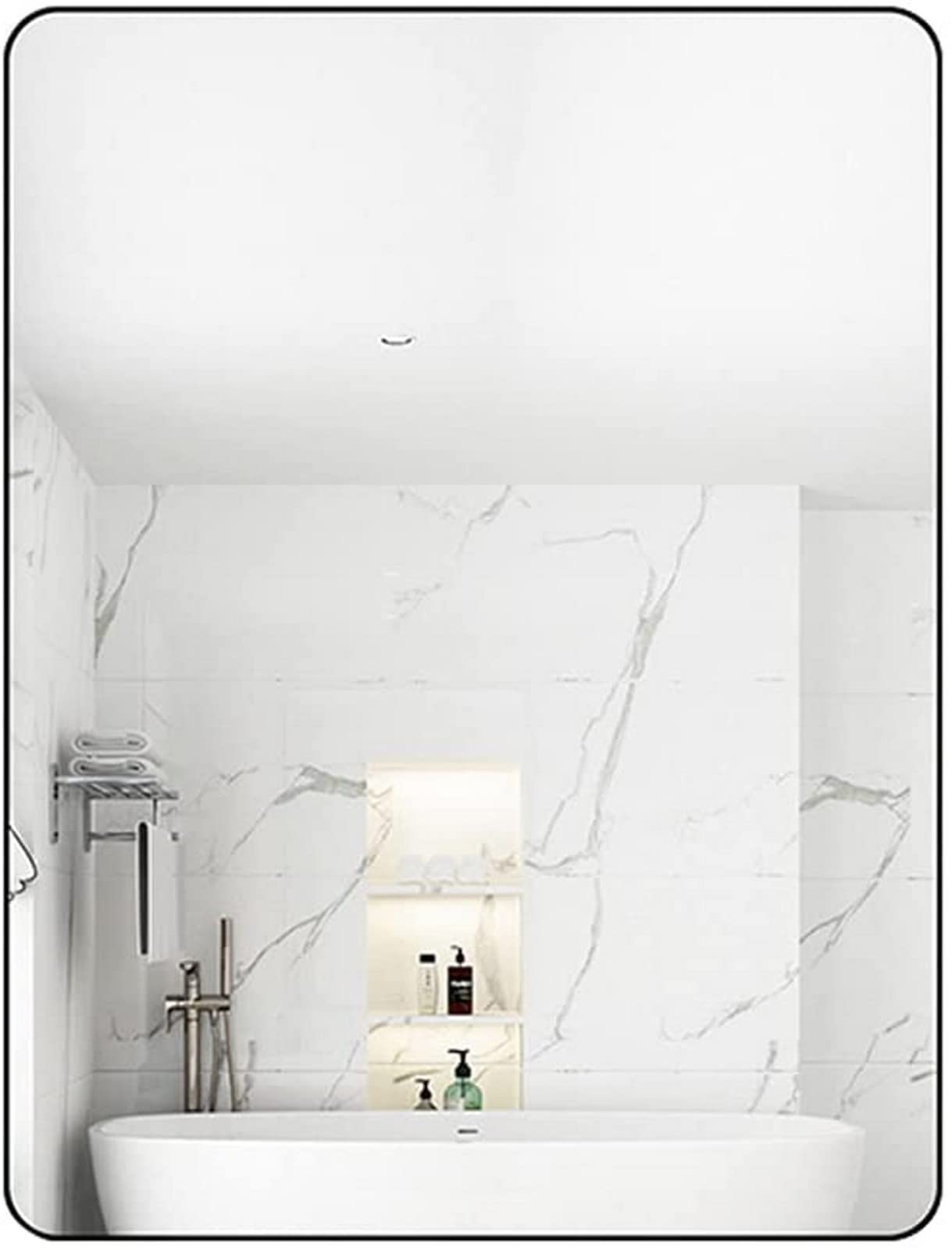 Bathroom Mirror Cosmetic Mirror Wall Mirror Wall Mirror Bathroom Mirrors Large Black Rectangle Wall Mirror Decorative Mirror with