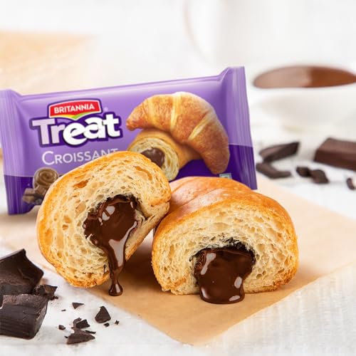 Image of Britannia Treat Croissant - with Cocoa Creme Filling (45g) - 100% VEG