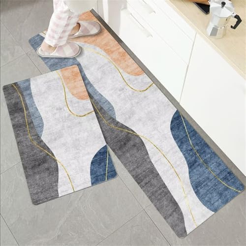 Tapis de salon lavable grand tapis enfant gris design de sejour - 2