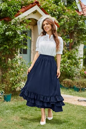 Belle Poque Women's Vintage Gothic Victorian Skirt Renaissance Style Falda3
