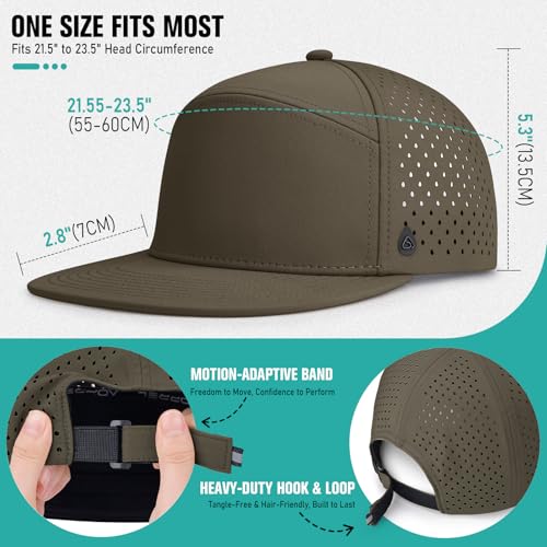 Casquette de baseball anti-transpiration ajustable vert armée