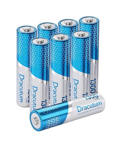 Image of 8-Pack AAA Rechargeable Batteries Lithium 1.5V 1300mWh Triple A Battery