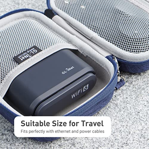 Image of GL.iNet Gadget Organizer Case for Travel Routers GL-AXT1800 / GL-MT3000 / GL-SFT1200 / GL-E750, Chargers, Cables, and Accessories, Sturdy & Durable Pouch, Hand-carry EVA bag, Anti-shock, Water Resistant