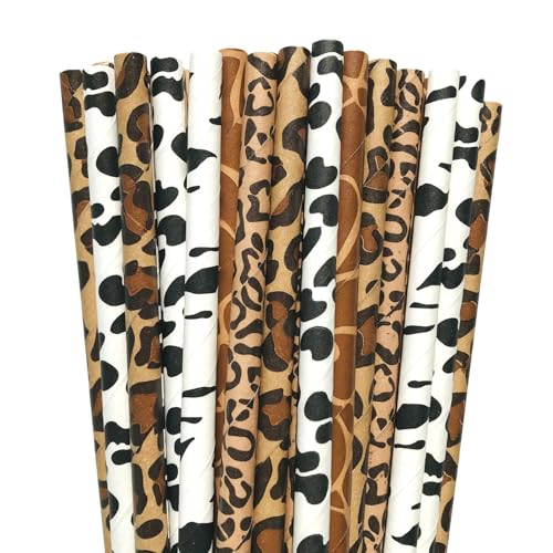 125 pcs Pitillos de Papel con Estampado Safari miniatura 4