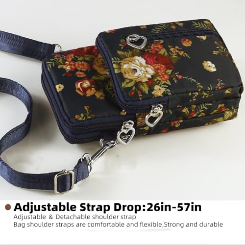 Image of JANKS Small Crossbody Bag for Women - Mini Phone Purses with Crossbody Strap and Wallet - Nylon Arm Bag