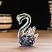 Hand Blown Art Glass Sculpture - LONGWIN Glass Swan Animal Figurine Tabletop Centerpiece Ornament